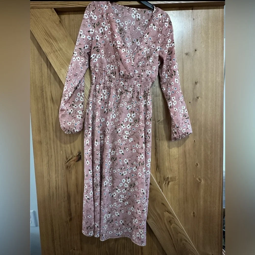 Floral Long Sleeve Dress - Picture 2 of 2